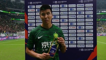 官方：王刚当选为国安7-0玉昆全场最佳球员，他打入一球